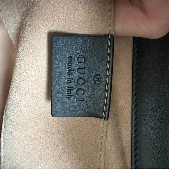 Gucci Calfskin Studded Small Padlock Shoulder Bag Black - Picture 15 of 16